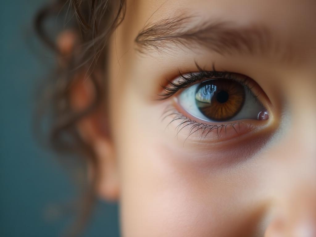 Illustration du strabisme montrant un défaut d'alignement des yeux